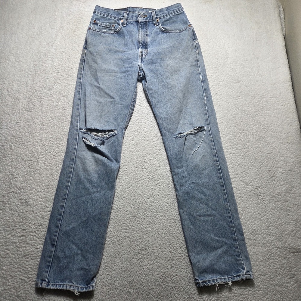 Vintage Levi's 505 Jeans Mens 30x32 Blue Denim Straight Leg 90s Distressed